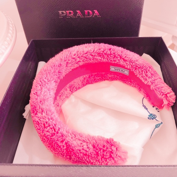 Prada pink terry cloth headband - Picture 3 of 6
